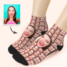 Customized Girlfriend Smile Face Ankle Socks
