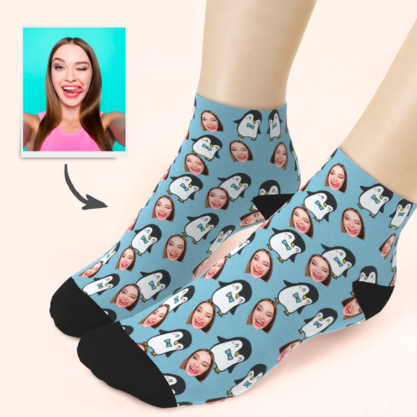 Customized Cute Penguin Ankle Socks