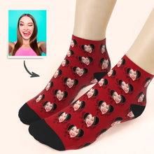 Customized Red Love Ankle Socks