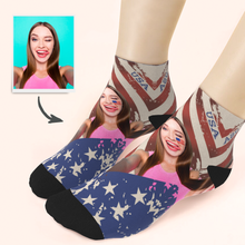 Customized Face National Flag Ankle Socks