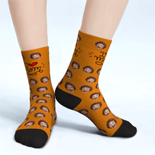 Custom Face Socks Gift For Mom - I Love Mom Mother's Day Gifts