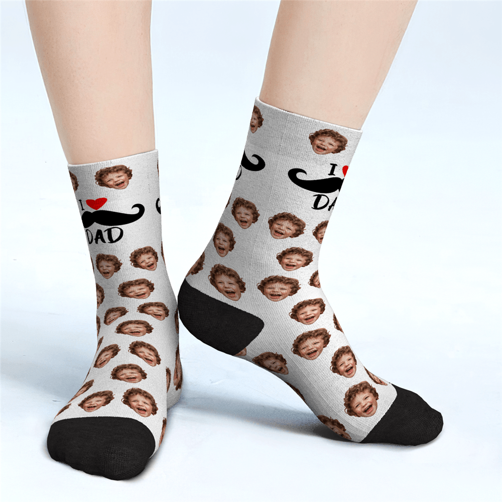 Father's Day Gifts - Custom Face Socks For Dad Father's Day Gifts Dear Dad