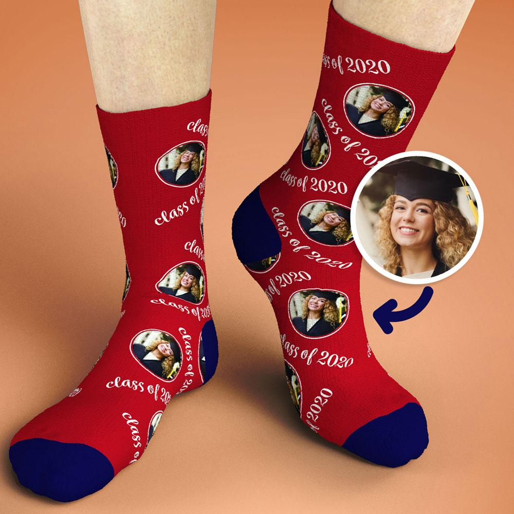Custom Photo Sock Class of 2020 Graduation Gifts