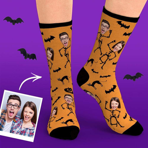 Custom Photo Socks Funny Face Custom Face Halloween Gifts