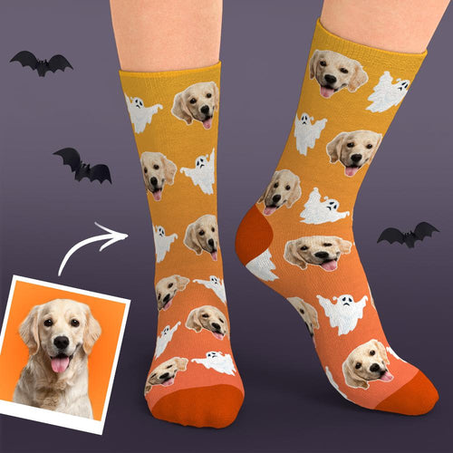 Photo Socks with Your Funny Face Custom Face Halloween Gifts for Friends
