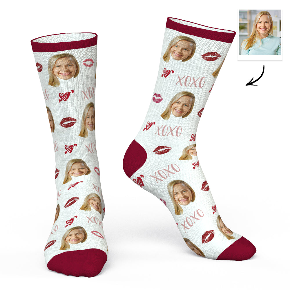 Custom Face Socks Personalised Photo Socks Lips