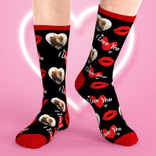 Customized Love Face Socks Photo Socks with Heart Shaped Photo