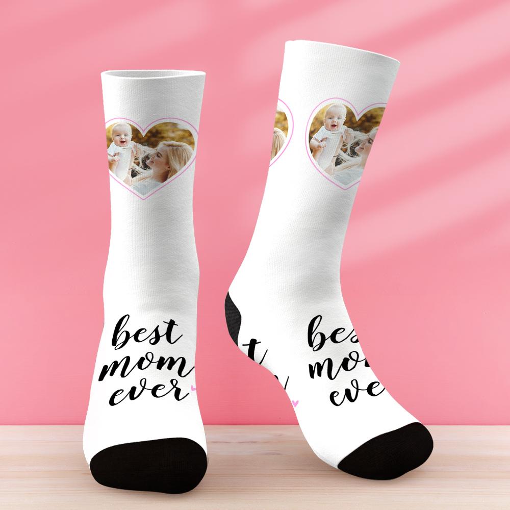 Custom Face Socks Photo Socks for Best Mom Ever - Mother's Day Gifts