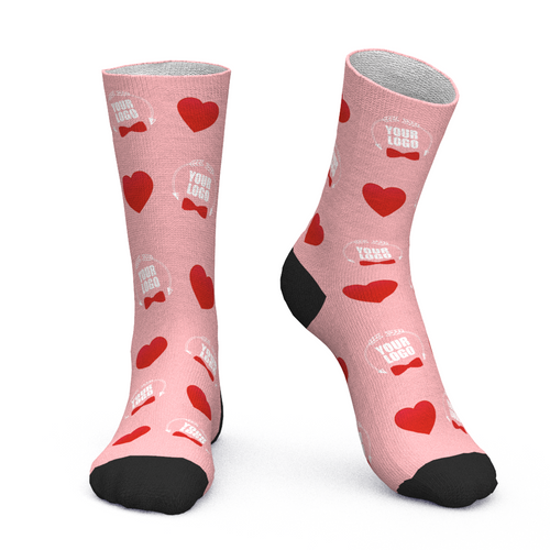 Custom Face Socks Add Logo And Name Personalised Business Gifts Heart