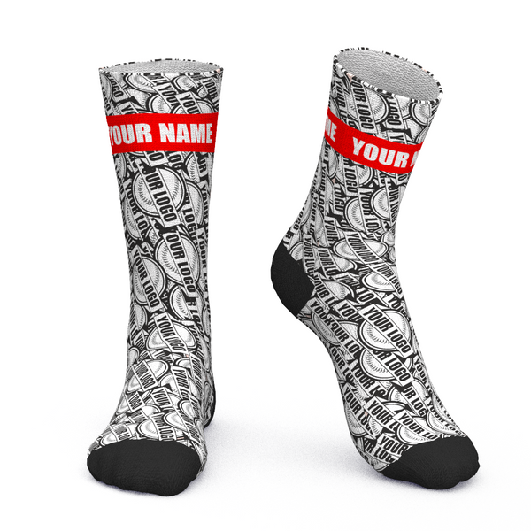 Custom Face Socks Add Mash Logo And Name Personalised Business Gifts