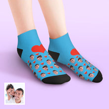 Custom Low cut Ankle Socks Heart