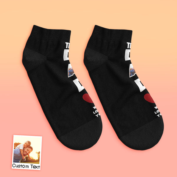 Custom Low Cut Ankle Face Socks Dad We Love You Gifts For Dad
