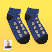 Custom Low Cut Ankle Face Socks For Dad #1 Daddy