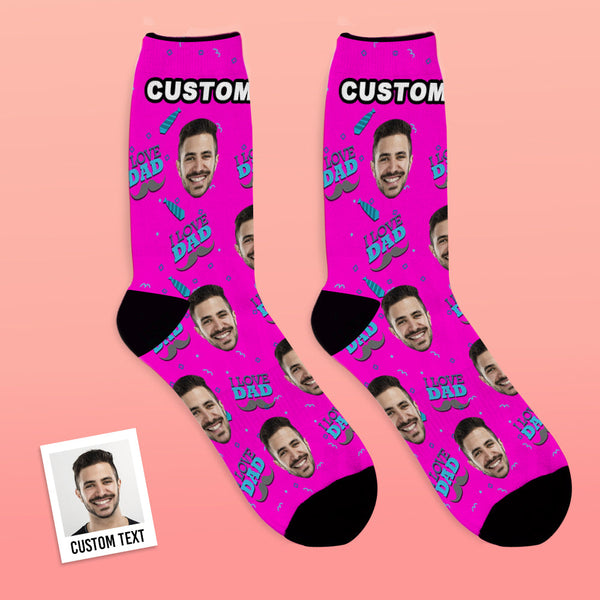 Customized I Love Dad Socks