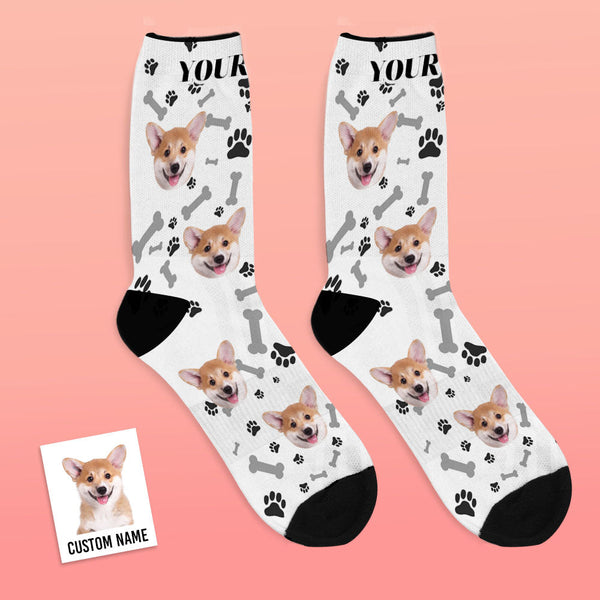 Photo Socks, Customized Dog Face Socks