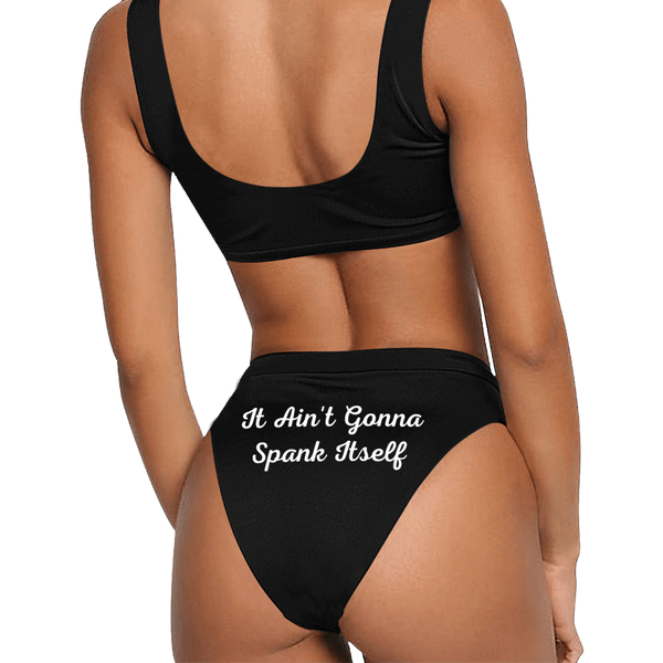 Two Sides Print Personalised Name & Message Custom Bikini Set