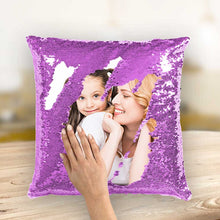 Mother's Day Gifts Couple Photo Personalised Magic Sequins Pillow Multicolor Shiny 15.75''*15.75'' - For Mom