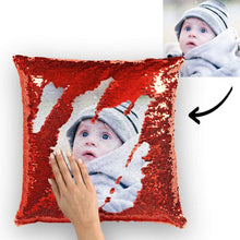 Custom Baby Photo Magic Sequins Pillow Multicolor Shiny 15.75''*15.75''