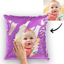 Custom Baby Photo Magic Sequins Pillow Multicolor Shiny 15.75''*15.75''
