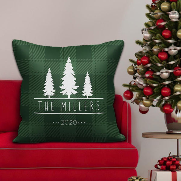 Christmas Gifts Custom Pillow with Text Home Decor Pillow Christmas Tree