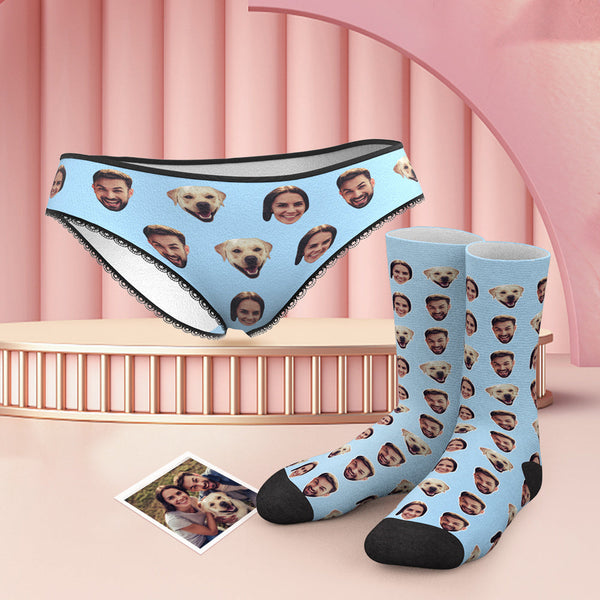 Custom Face Panties And Socks Set - Family - MyFaceBoxerUK