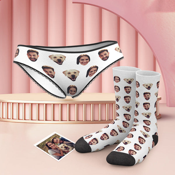 Custom Face Panties And Socks Set - Family - MyFaceBoxerUK