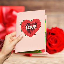 Valentine's Day Rose Heart 3D Pop Up Greeting Card