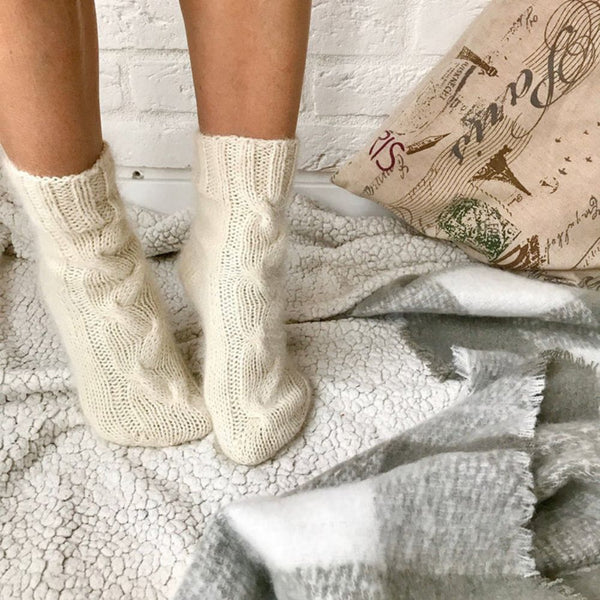 Women Winter Warm Mohair Socks Knitted Calf Socks Home Wool Socks - MyFaceBoxerUK