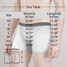 Men's Custom Measurement of Love Face Boxer Shorts
