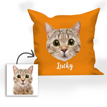 Multi-color Custom Engraved Cat Photo Pillow