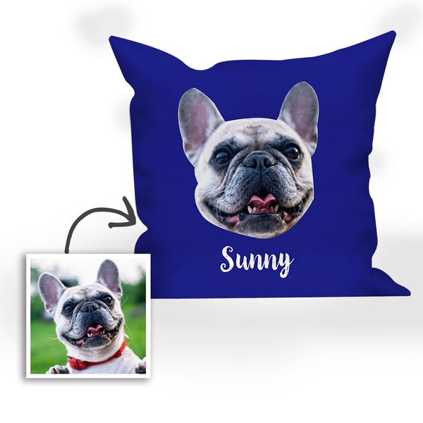 Multi-color Custom Engraved Dog Photo Pillow
