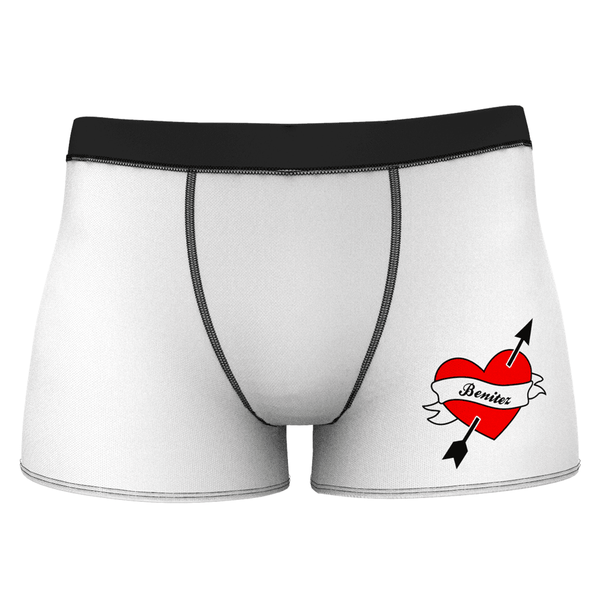 Men's Custom Girlfriend Love Heart Shorts Boxer
